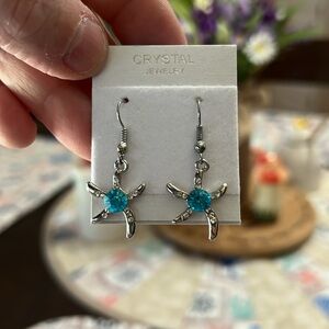 NEW Crystal Jewelry Starfish Earrings